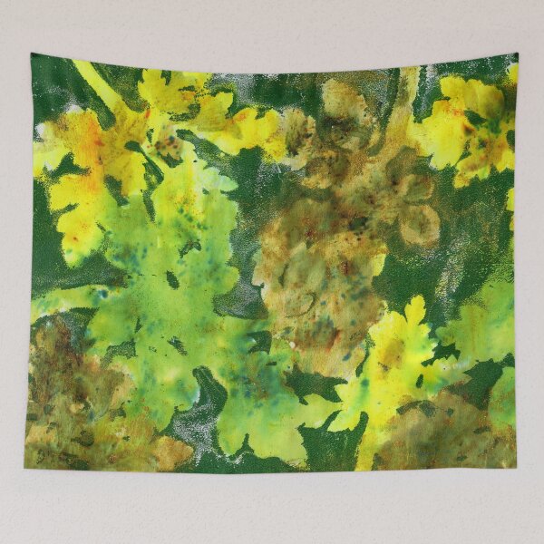 Item preview, Herb Robert Gelli Plate Print in Green designed and sold by LymphomaLass.