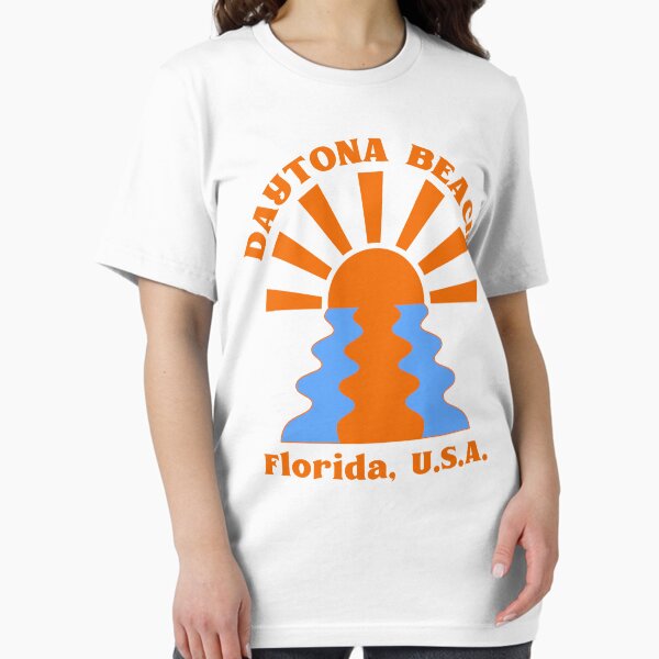 Aperçu de l'œuvre Daytona Beach Floride rétro des années 60 - Orange créée et vendue par SurfingLocales.