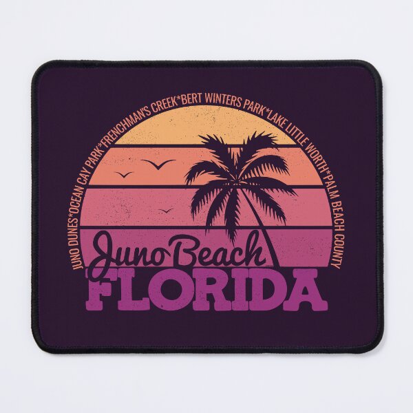 Item preview, Juno Beach Florida Sunset Retro Vintage Local Pride Logo designed and sold by CRHPOD20.