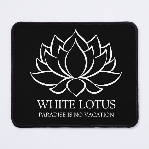 Item preview, White Lotus Paradise Is No Vacation White designed and sold by ModernintheMix.