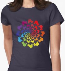 Kreis Regenbogen Skate Tailliertes T-Shirt