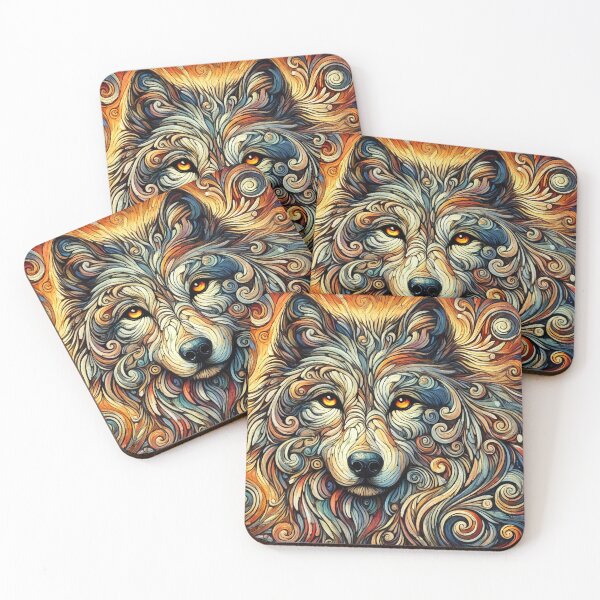 Item preview, Expressive Amber Wolf Painting designed and sold by alw951.