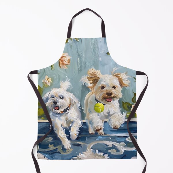 Artikelvorschau, Grandmillennial-Kunst, Terrier jagen Tennisball entworfen und verkauft von SophieClimaArt.
