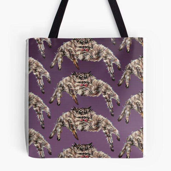 Item preview, Marker drawn Jumping Spider on purple ombré gradient designed and sold by Paintbrushbetty.
