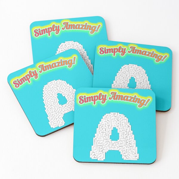Item preview, SIMPLY AMAZING! *A* Monogram Maze Puzzle Game - Cute Fun Whimsical Alphabet Letter Initial Print - Kids Childs Teen Party-Baby Bridal Shower Wedding FAVOR GIFT designed and sold by Spinning Plates 360.