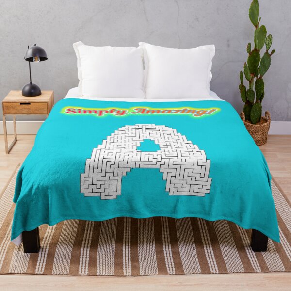 Item preview, SIMPLY AMAZING! *A* Monogram Maze Puzzle Game - Cute Fun Whimsical Alphabet Letter Initial Print - Kids Childs Teen Party-Baby Bridal Shower Wedding FAVOR GIFT designed and sold by Spinning Plates 360.