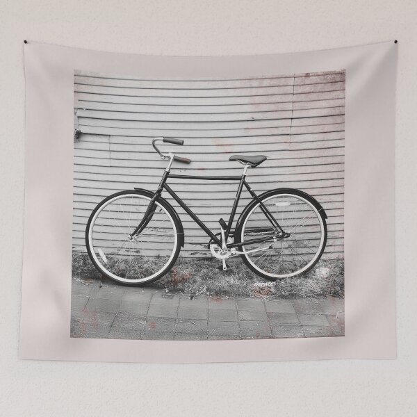 Item preview, Vintage Bicycle Resting by a Weathered Cottage - dePace' designed and sold by mrpropcake.