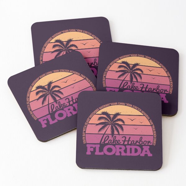 Item preview, Lake Harbor Florida Sunset Retro Vintage Local Pride Logo designed and sold by CRHPOD20.