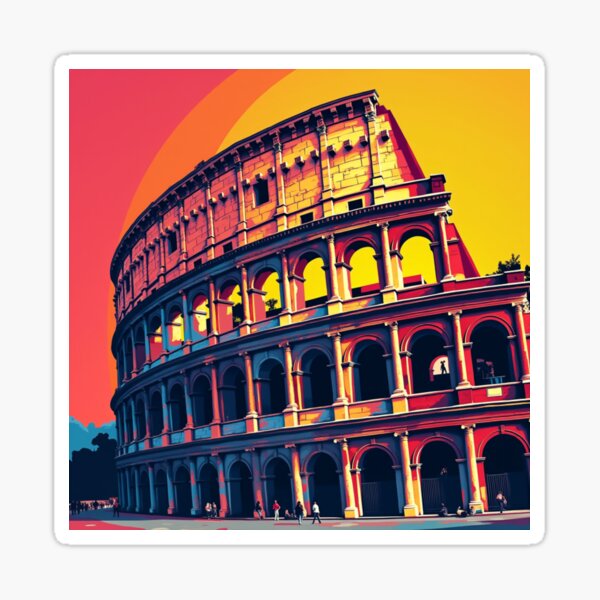 Item preview, Pop Art Colosseum 2 - AI generated Pop Art Design designed and sold by peterforg8.