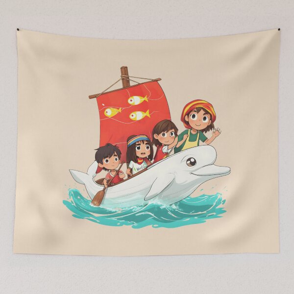 Item preview, Adventure Aboard the Dolphin Ship designed and sold by MYTHIC PEEL STICKERS.