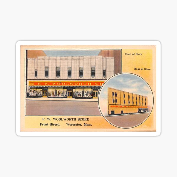 Item preview, F. W. Woolworth Store - Front Street, Worcester, Massachusetts designed and sold by Nostalgia Tees, Stickers, Art & More.