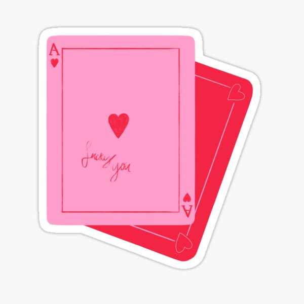 Item preview, Pink and Red Ace of Hearts Card designed and sold by madsdan723.