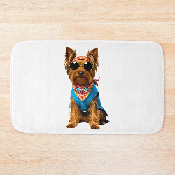 Item preview, Groovy 1970s Hippy Yorkie – Peace, Love & Paws designed and sold by Fredster1966.
