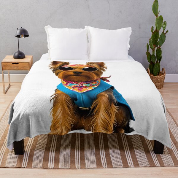 Item preview, Groovy 1970s Hippy Yorkie – Peace, Love & Paws designed and sold by Fredster1966.
