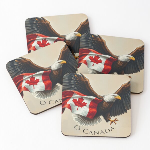 Item preview, O Canada Bald Eagle and Canada Flag Patriotic Art with Text designed and sold by Skye Ryan-Evans.