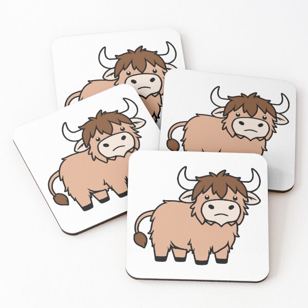 Item preview, Cute Cartoon Highland Cow designed and sold by theartfulaspie.