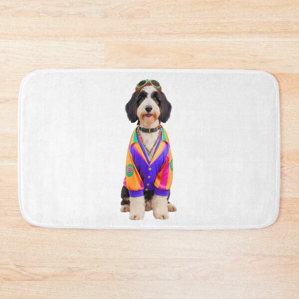 Item preview, Groovy 1970s Hippy Bernedoodle – Peace, Love & Paws designed and sold by Fredster1966.