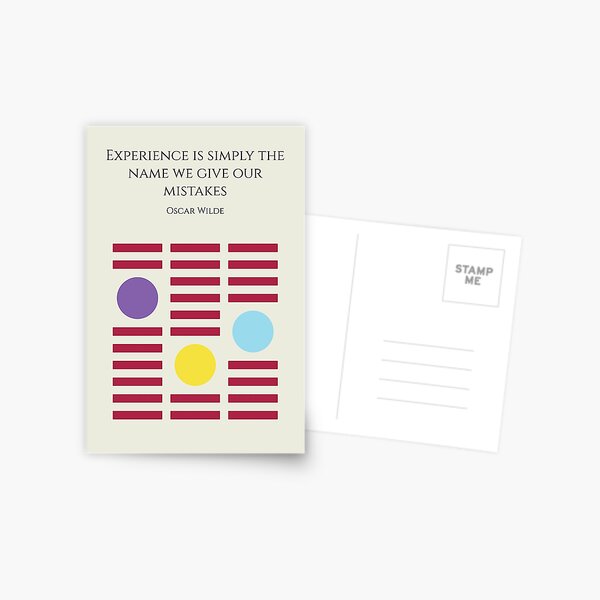 Item preview, Experience Mistakes Oscar Wilde Quote Geometric Abstract designed and sold by kakarikihill.