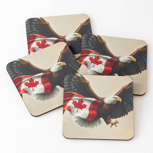 Item preview, O Canada Bald Eagle and Canada Flag Patriotic Art designed and sold by Skye Ryan-Evans.