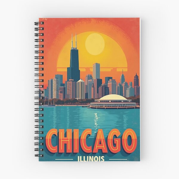 Item preview, Retro Pop Art Poster of Chicago, Illinois | Vintage Chicago Wall Art | Windy City Travel Print | Colorful Skyline Decor | Chicago Architecture Tribute designed and sold by PaintedPixels01.