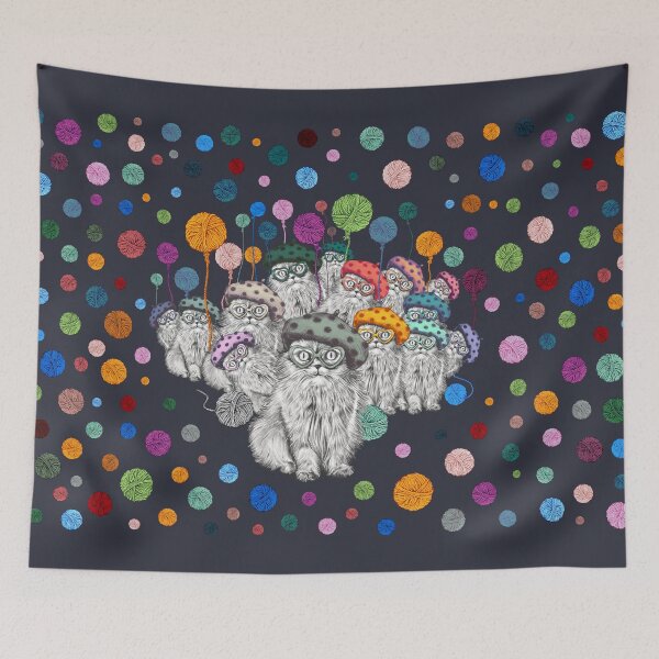 Item preview, Cats playing with yarn ball designed and sold by Ave Tweety.