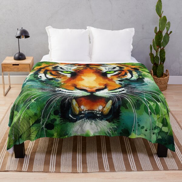 Item preview, Tiger peeing through the jungle designed and sold by laser1064.