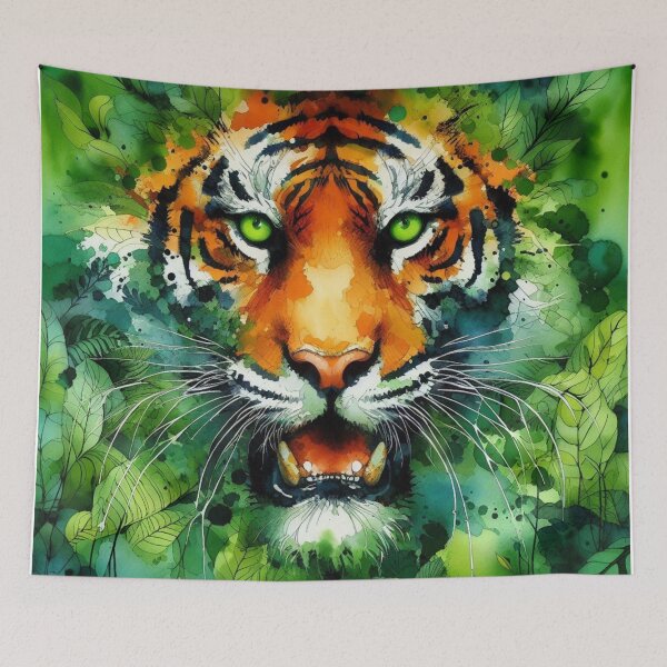 Item preview, Tiger peeing through the jungle designed and sold by laser1064.