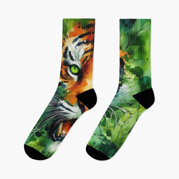 Item preview, Tiger peeing through the jungle designed and sold by laser1064.