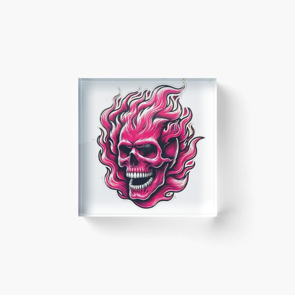 Item preview, red flaming skull designed and sold by ThirtyNumber.