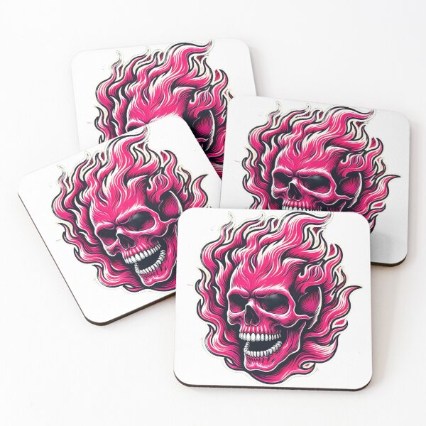Item preview, red flaming skull designed and sold by ThirtyNumber.