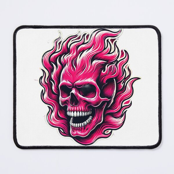 Item preview, red flaming skull designed and sold by ThirtyNumber.