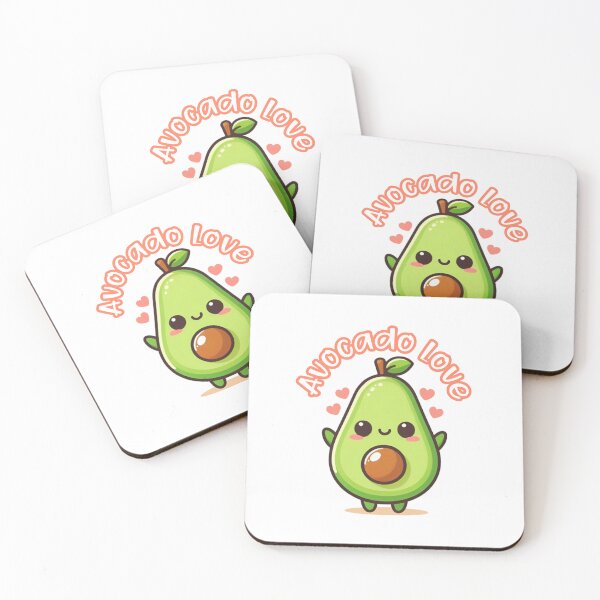 Item preview, Avocado love kawaii illustration designed and sold by ZerpaGiovanna.
