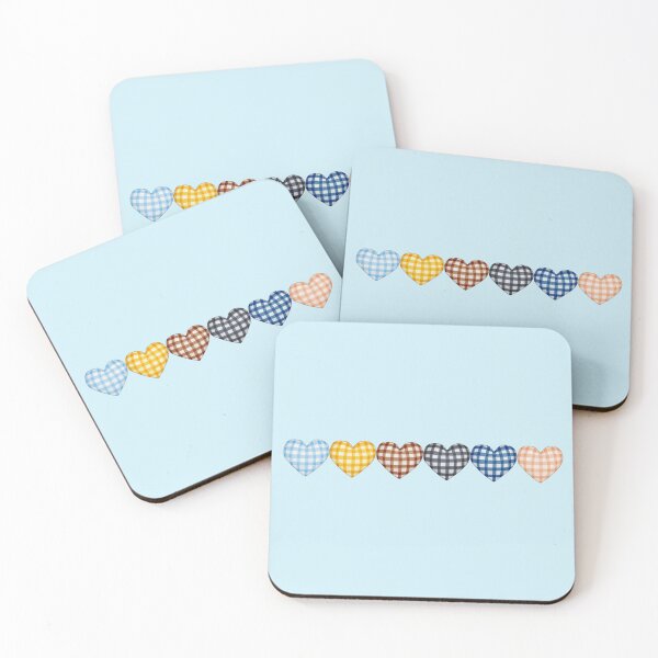 Item preview, heart patches gingham plaid designed and sold by miss madison creates.