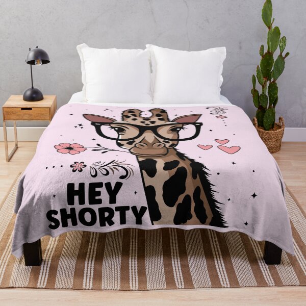 Item preview, Hey Shorty | Cute and Funny Giraffe Wearing Glasses - Pink designed and sold by PearlMoonGrapes.