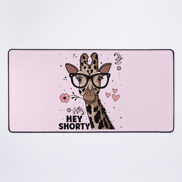 Item preview, Hey Shorty | Cute and Funny Giraffe Wearing Glasses - Pink designed and sold by PearlMoonGrapes.