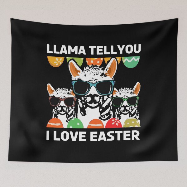 Item preview, Llama Tell You I Love Easter Funny Cute Llama Design designed and sold by Dmetalx Art Apparel.