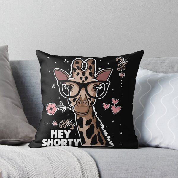 Item preview, Hey Shorty | Cute and Funny Giraffe Wearing Glasses - Black designed and sold by PearlMoonGrapes.
