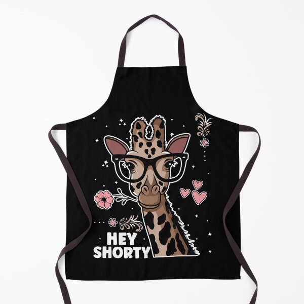 Item preview, Hey Shorty | Cute and Funny Giraffe Wearing Glasses - Black designed and sold by PearlMoonGrapes.
