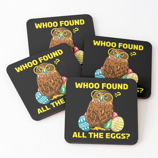 Item preview, Whoo Found All the Eggs? Funny Easter Owl Design designed and sold by Dmetalx Art Apparel.