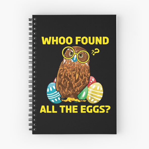 Item preview, Whoo Found All the Eggs? Funny Easter Owl Design designed and sold by Dmetalx Art Apparel.
