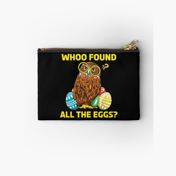 Item preview, Whoo Found All the Eggs? Funny Easter Owl Design designed and sold by Dmetalx Art Apparel.