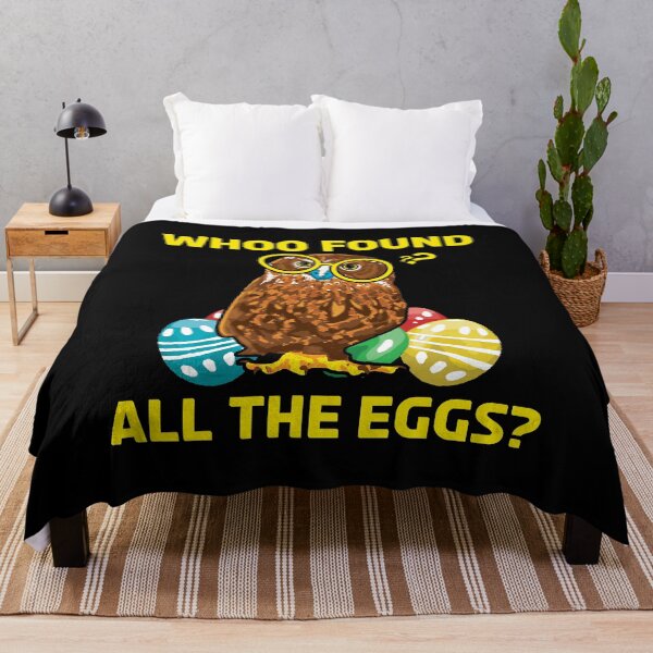 Item preview, Whoo Found All the Eggs? Funny Easter Owl Design designed and sold by Dmetalx Art Apparel.