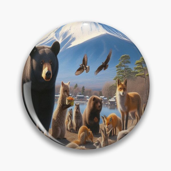 Item preview, Mt Fuji And Native Animals designed and sold by MajesticPx.