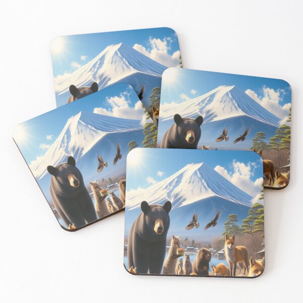 Item preview, Mt Fuji And Native Animals designed and sold by MajesticPx.