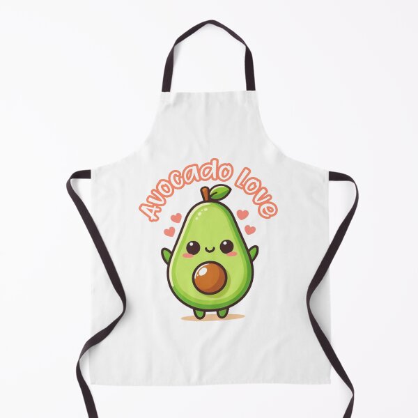 Artikelvorschau, Avocado-Liebe Kawaii-Illustration entworfen und verkauft von ZerpaGiovanna.