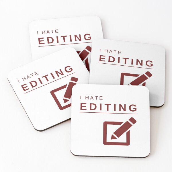 Item preview, I Hate Editing (Red) – Bold, Funny, and Relatable Minimalist Design designed and sold by mrddst.