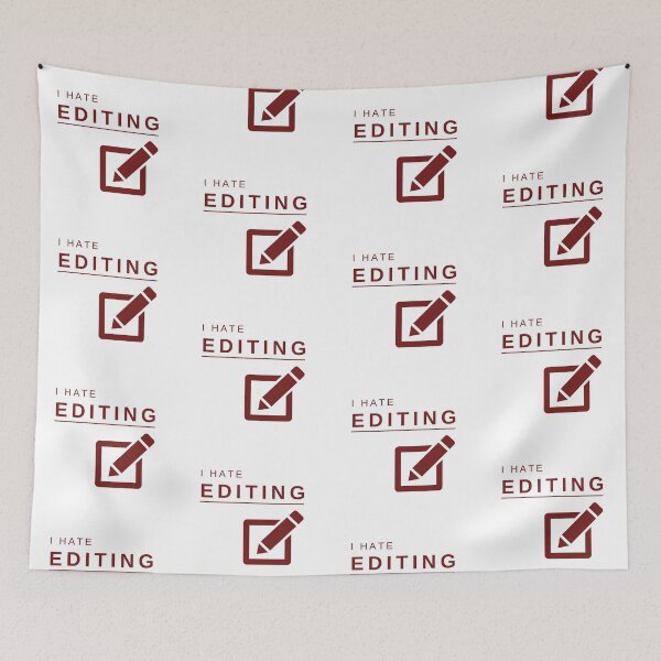 Item preview, I Hate Editing (Red) – Bold, Funny, and Relatable Minimalist Design designed and sold by mrddst.