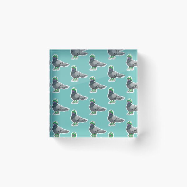 Item preview, Tough Pigeon on the Block – Funny Urban Bird Art designed and sold by Creative Spark.