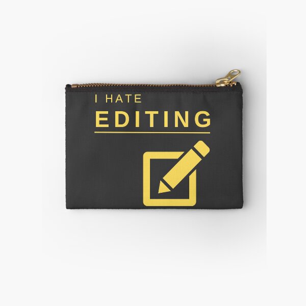 Item preview, I Hate Editing (Yellow) – Bold, Funny, and Relatable Minimalist Design designed and sold by mrddst.
