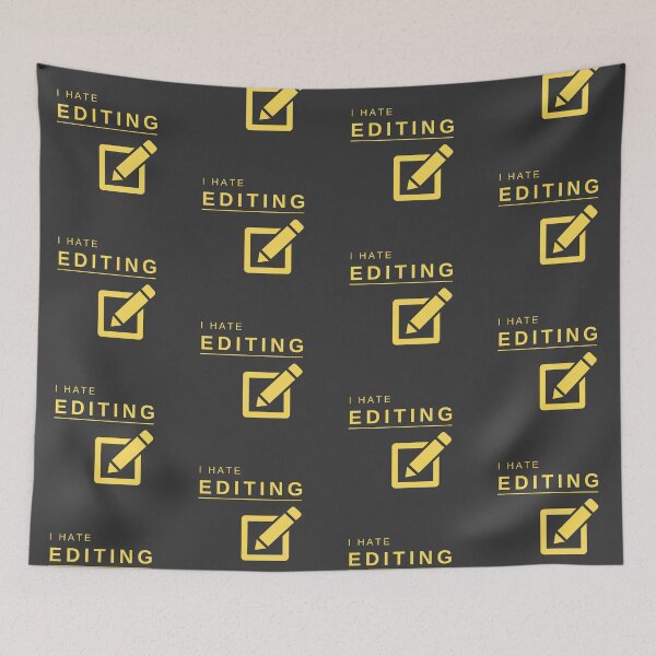 Item preview, I Hate Editing (Yellow) – Bold, Funny, and Relatable Minimalist Design designed and sold by mrddst.